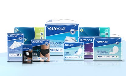 Attends Finn produkt produktveileder sortiment Men Discreet Pull-Ons Soft Buksebleier Innlegg Lady Nightpad Nattbind Overflatebeskyttelse Absorberende Beltebleie Flex Contours Fiksering Dråpesamler Svart undertøy